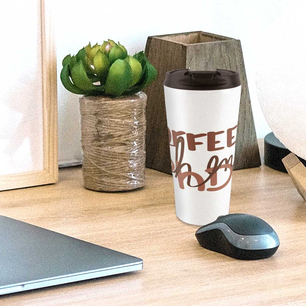 Coffee then PhD travel mugs